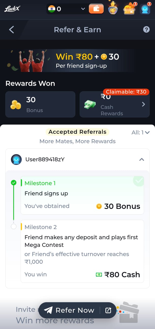 LUCkX Cricket Fantasy IPL Game